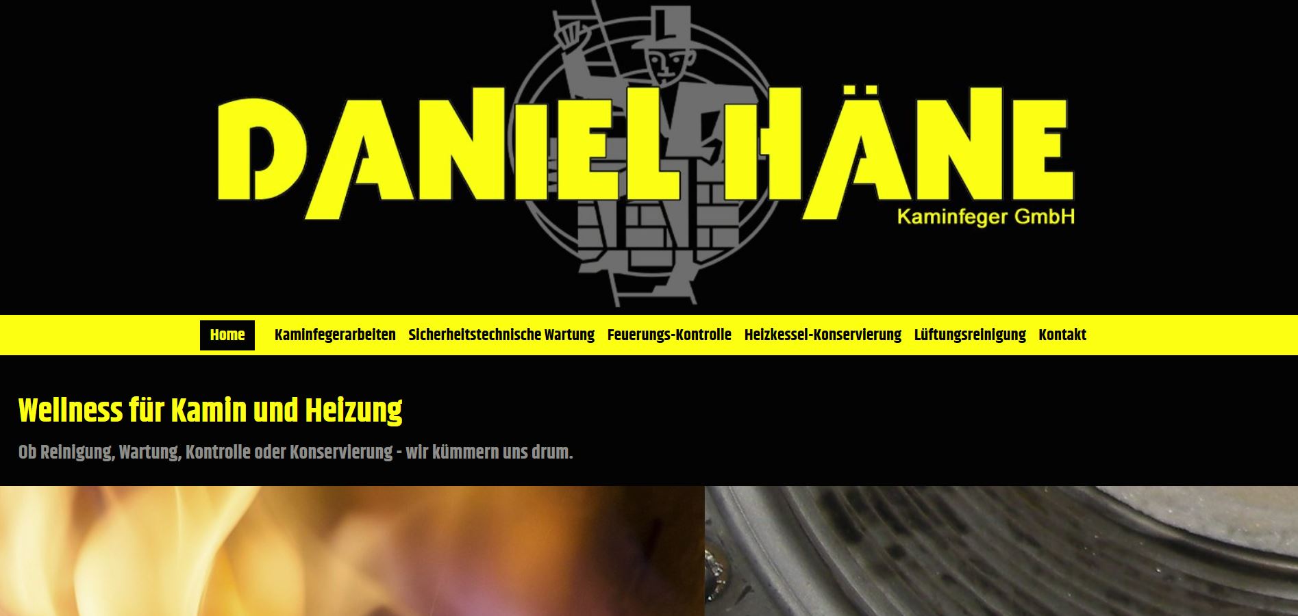 Daniel Häne Kaminfeger GmbH Screenshot Website