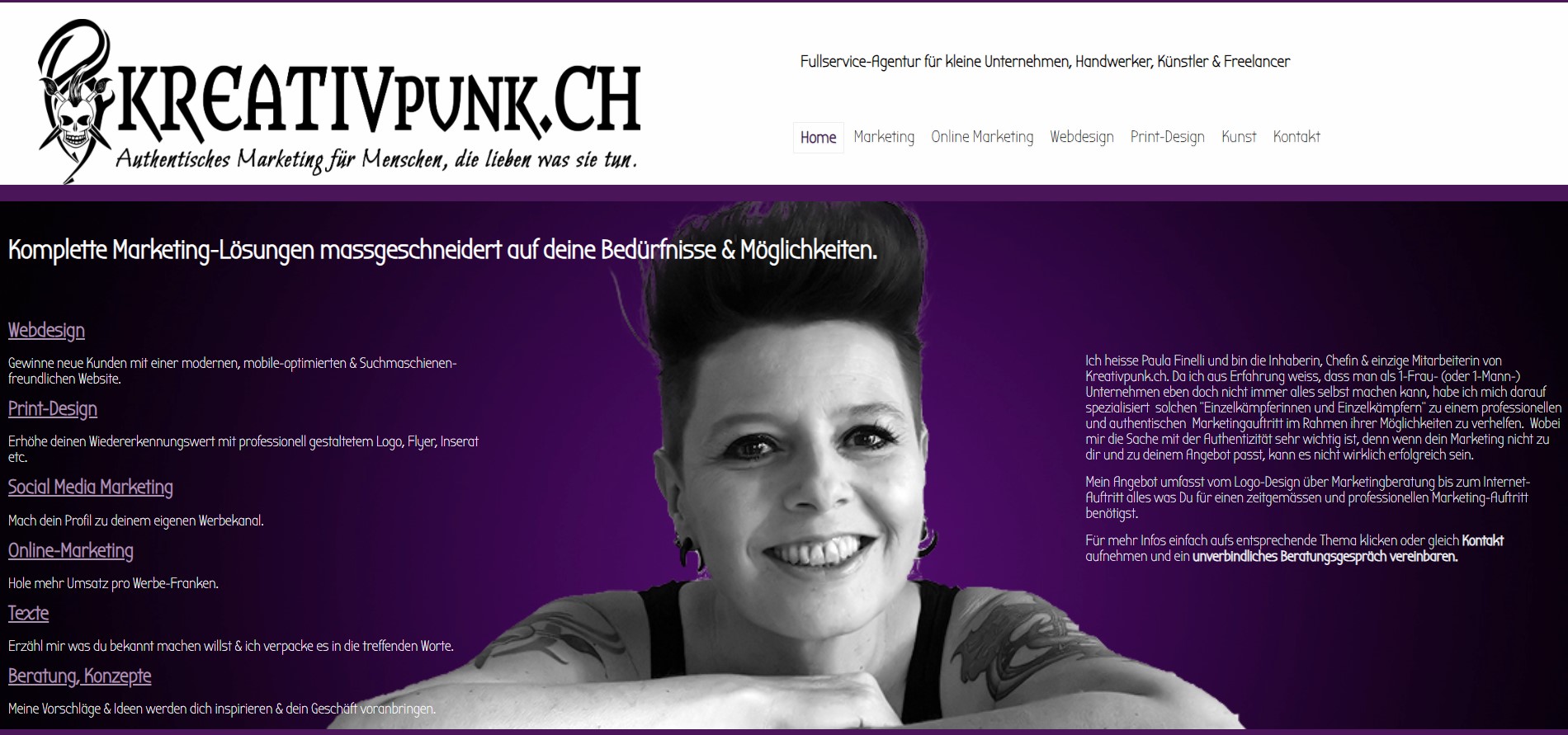 Kreativpunk.ch Screenshot Website