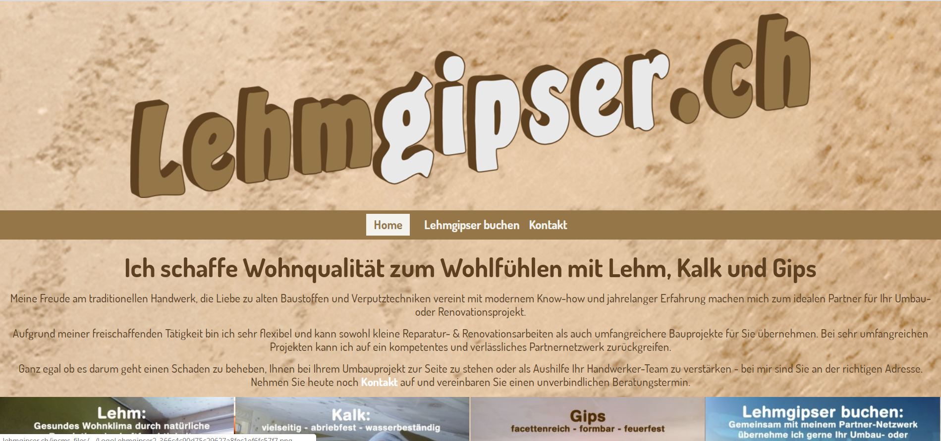 Lehmgipser Lauerz Screenshot Website