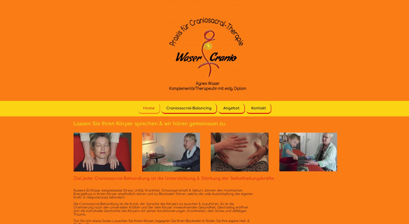 Waser-Cranio Seewen Screenshot Website